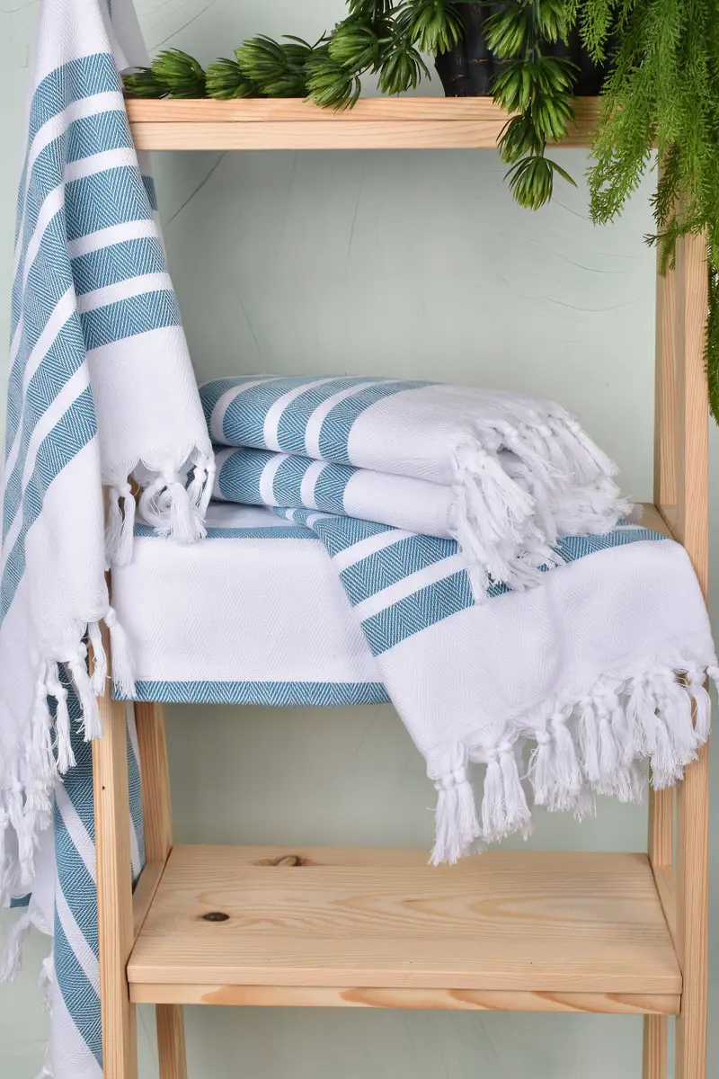 Thin towel, Quick-Dry Beach Towel, Wedding Gift For Bride, Travel Towel, Bridesmaid Gift, 70x40 Cotton Herringbone Towel, Turkish Towel Personalized - 6