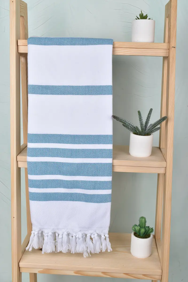 Thin towel, Quick-Dry Beach Towel, Wedding Gift For Bride, Travel Towel, Bridesmaid Gift, 70x40 Cotton Herringbone Towel, Turkish Towel Personalized - 8