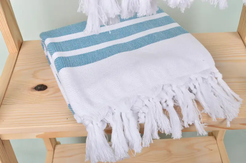 Thin towel, Quick-Dry Beach Towel, Wedding Gift For Bride, Travel Towel, Bridesmaid Gift, 70x40 Cotton Herringbone Towel, Turkish Towel Personalized - 5
