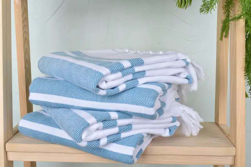 Thin towel, Quick-Dry Beach Towel, Wedding Gift For Bride, Travel Towel, Bridesmaid Gift, 70x40 Cotton Herringbone Towel, Turkish Towel Personalized - 7