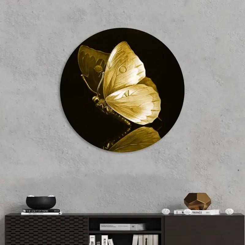 Modern Luxury Gold Butterfly Printed Canvas for Elegant Decor