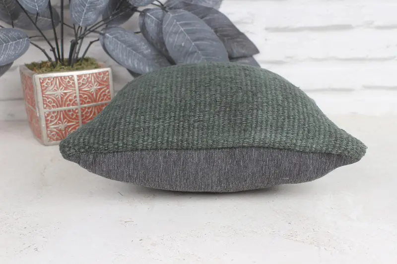 Pillow Case, Art Deco Pillow Case, 12x12 Gray Cushion Case, Pillow for Sofa, Vintage Kilim Pillow, Antique Pillows, Wholesale Pillow Case - 5