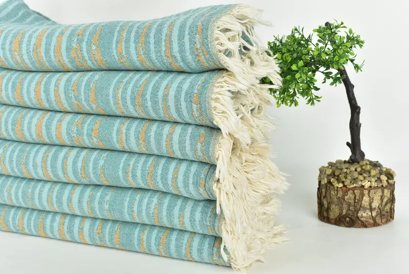 Organic cotton peshtemal for spa and beach, Wedding Gift, Bridal Shower Gift, Welcome Wedding Gift, 70x40 Cotton Patterned Towel, Wedding Favors - 4