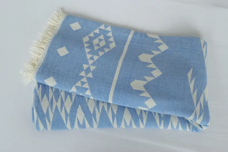 Bridal Shower Gift, Custom Blanket, Turkish Cotton Blanket, Wedding Hand Made Gift, Turkish Blanket, 70x60 Cotton Geometric Towel, Bachelor Gifts - 6
