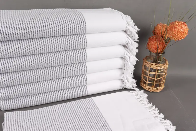 Wholesale Turkish Bath Towel Navy, Embroidered 36x71 Inches