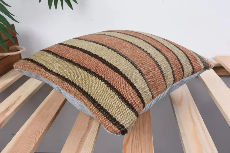 12x12 Brown Cushion Cover, Boho Throw Pillow Case, Antique Pillows, Pillow for Sofa, Pillow Sham, Pillow for Couch, Southwestern Cushion - 6