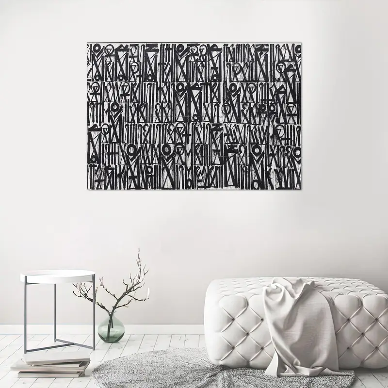 Urbane Eleganz: Abstrakter Street-Graffiti-Leinwanddruck