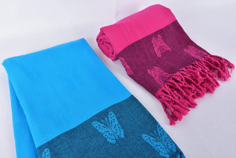 Personalized Gift, Bridal Shower Gift, Personalized Towel, Scarf Towel, Cute Beach Towel, 70x32 Cotton Butterfly Design Towel, Merry Christmas Gifts - 7