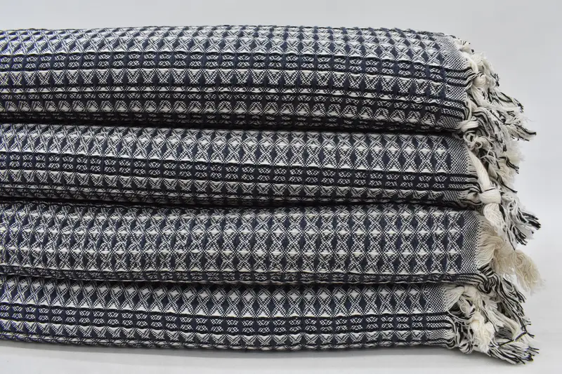 96x70 Cotton Striped Towel, Bachelorette Gifts, Best Friend Christmas Gift, Tablecloth, Wedding Gift Customized Blanket, Custom Blanket - 2
