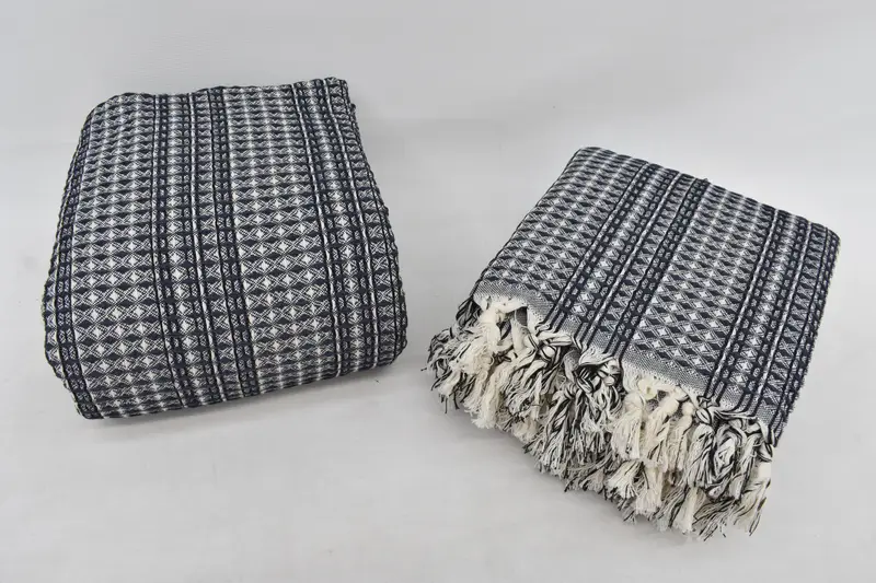 96x70 Cotton Striped Towel, Bachelorette Gifts, Best Friend Christmas Gift, Tablecloth, Wedding Gift Customized Blanket, Custom Blanket - 6