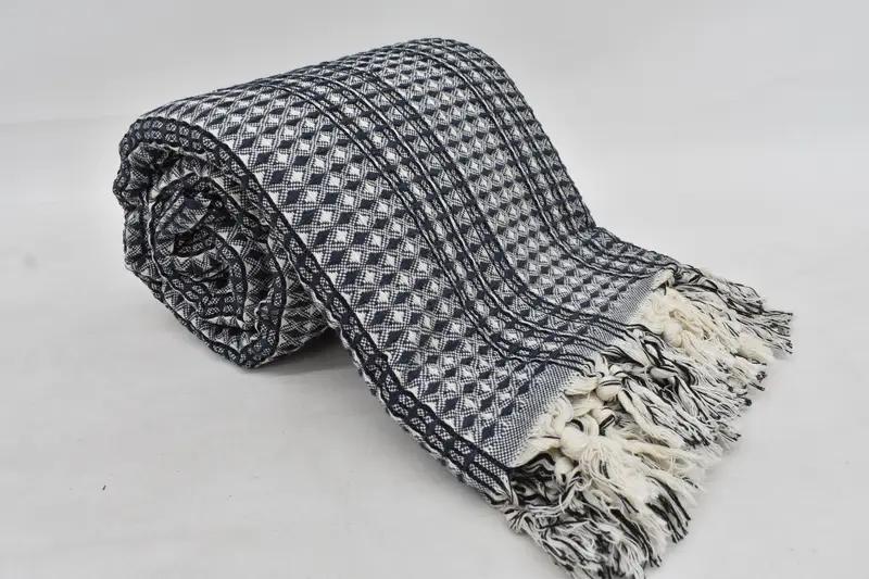 96x70 Cotton Striped Towel, Bachelorette Gifts, Best Friend Christmas Gift, Tablecloth, Wedding Gift Customized Blanket, Custom Blanket - 8