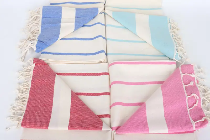 Thin towel, Bridesmaid Gift, Vegas Bachelorette Party Favors, 70x40 Cotton Striped Towel, Spa Gift, Organic Cotton Towel, Bridal Shower Favors - 5