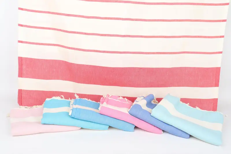 Thin towel, Bridesmaid Gift, Vegas Bachelorette Party Favors, 70x40 Cotton Striped Towel, Spa Gift, Organic Cotton Towel, Bridal Shower Favors - 8