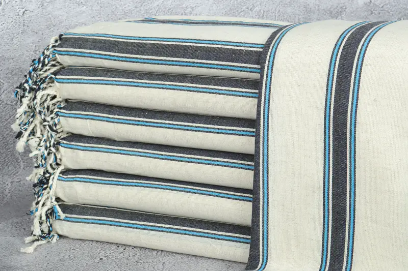 Valentines Day Gift For Her, Beach Towel Gift, Custom Gift, Personalized Gift, Bachelor Party Gifts, Turkish Towel Set, 70x38 Cotton Striped Towel - 1