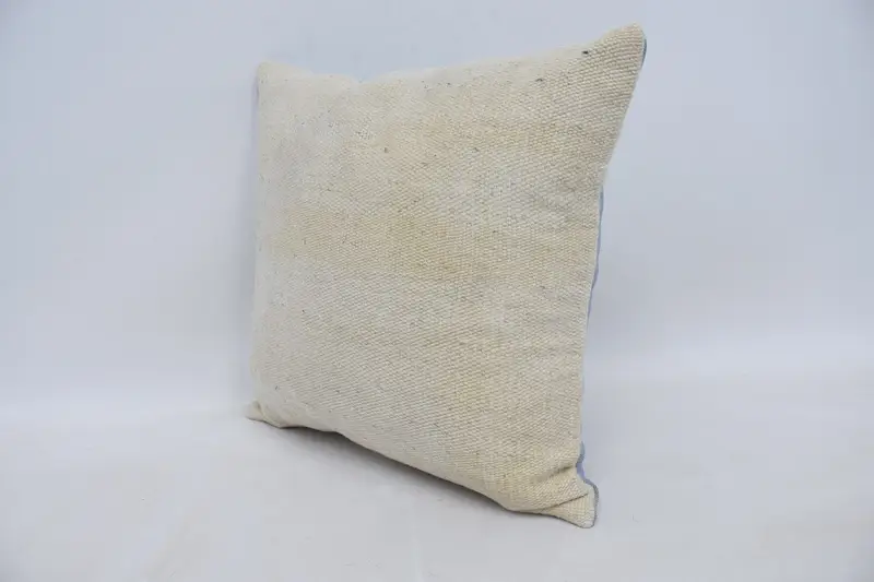 Pastel Pillow, Office Chair Cushion, Pillow, Ikat Pillow, 16x16 Beige Cushion Cover, Ethnical Kilim Rug Pillow, Boho Pillow, Antique Pillows - 4