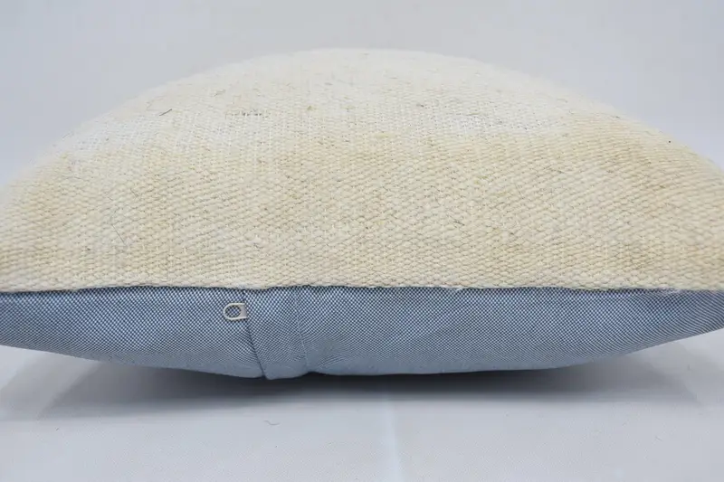 Pastel Pillow, Office Chair Cushion, Pillow, Ikat Pillow, 16x16 Beige Cushion Cover, Ethnical Kilim Rug Pillow, Boho Pillow, Antique Pillows - 5