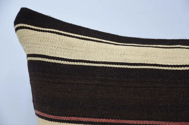Garden Cushion, Ethnic Pillow Cover Pillow Case, Handmade Kilim Cushion, Pillow, Vintage Pillow, Interior Designer Pillow, 20x28 Brown Pillow Sham - 2