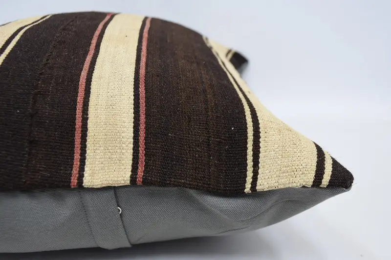 Garden Cushion, Ethnic Pillow Cover Pillow Case, Handmade Kilim Cushion, Pillow, Vintage Pillow, Interior Designer Pillow, 20x28 Brown Pillow Sham - 5