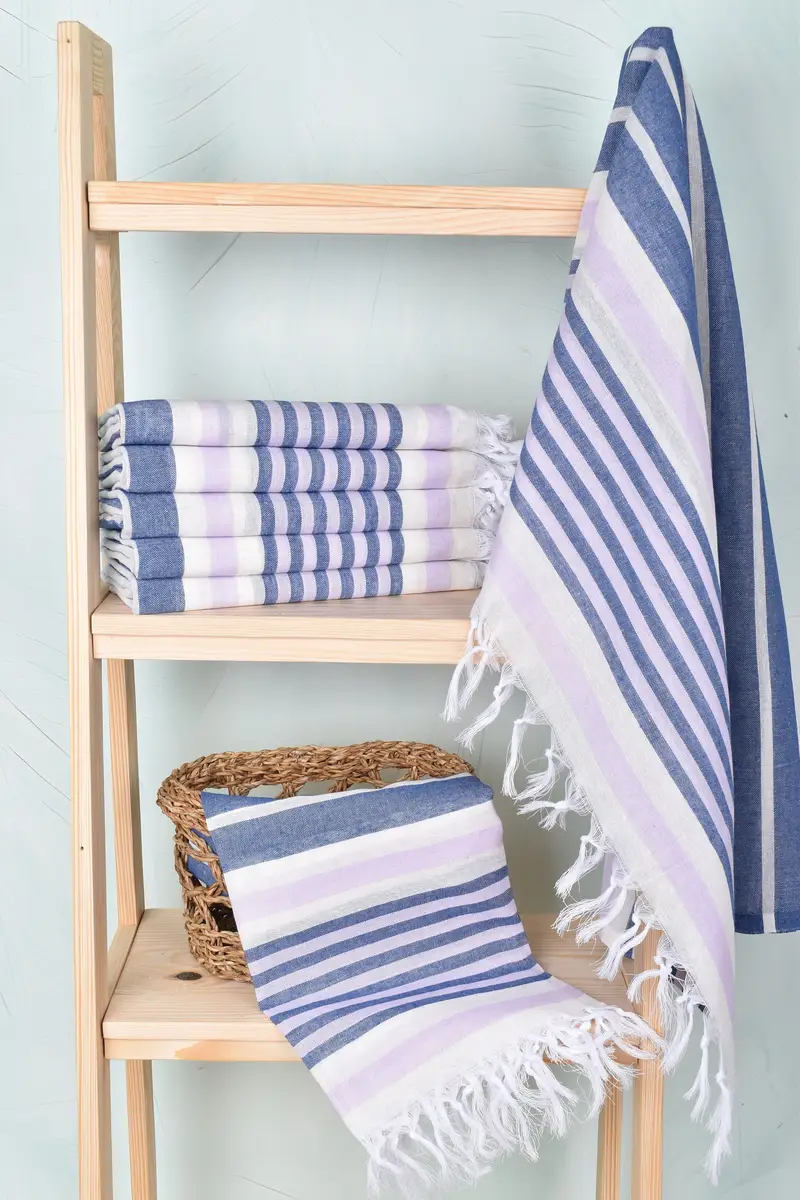 Bridal Shower Gifts, Kids Beach Towel, Large Turkish Towel, Oversized Beach Towel, 68x40 Cotton Striped Towel, Sand-resistant towel, Thin towel - 3