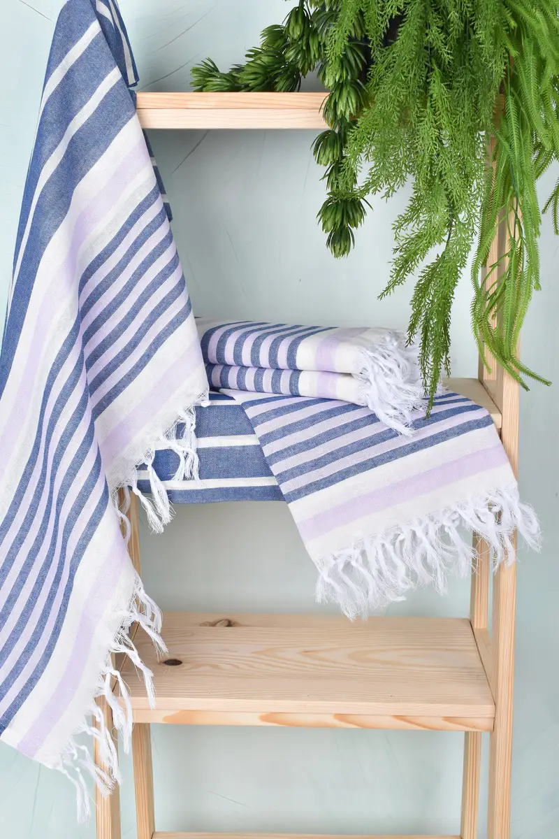 Bridal Shower Gifts, Kids Beach Towel, Large Turkish Towel, Oversized Beach Towel, 68x40 Cotton Striped Towel, Sand-resistant towel, Thin towel - 5