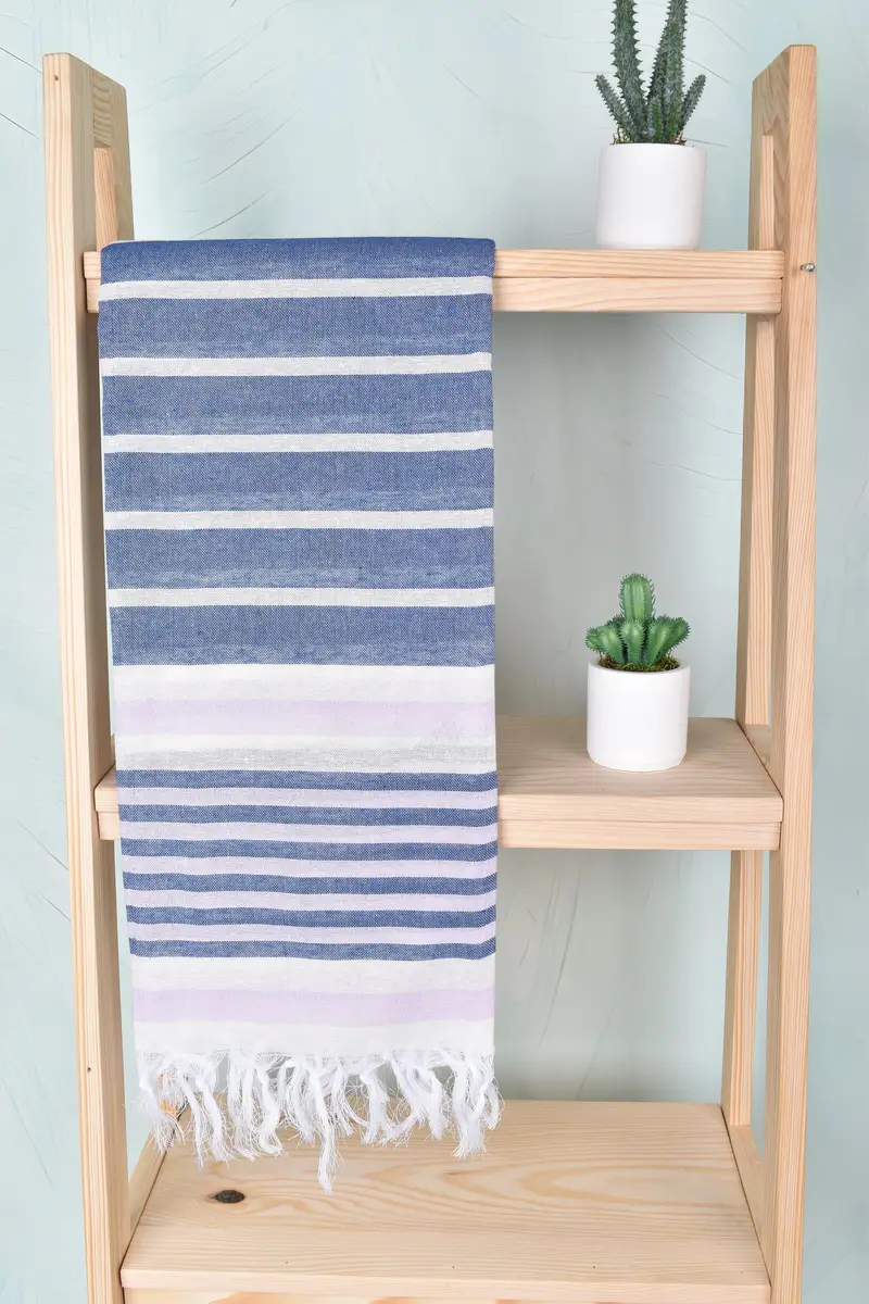Bridal Shower Gifts, Kids Beach Towel, Large Turkish Towel, Oversized Beach Towel, 68x40 Cotton Striped Towel, Sand-resistant towel, Thin towel - 7