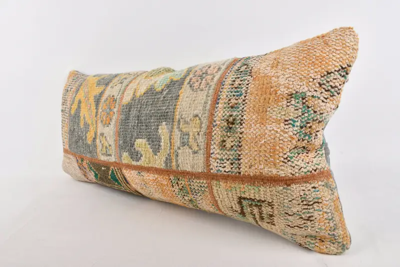 Turkish Pillow, Toss Pillow Case, Gift Pillow, Vintage Pillow, Shabby Chic Pillow Case, 16x36 Gray Cushion Cover, Luxury Cushion Case, Pillow Sham - 4