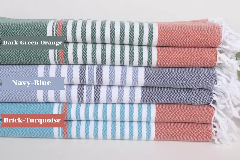 Thin towel, Bachelorette Party Favors, 68x40 Cotton Striped Towel, Unique Wedding Gift, Pool Towels, Bridal Shower Gift, Embroidery Towels - 1