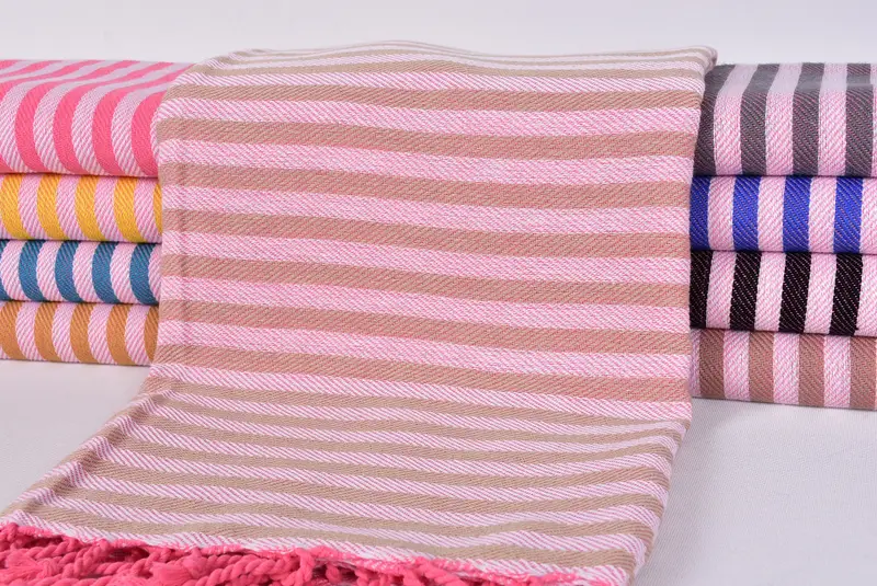Gift For Best Friend, 70x40 Cotton Striped Towel, Hammam towel, Family Gift Basket, Bachelorette Party Gifts, Travel Towel, Custom Beach Towel - 2