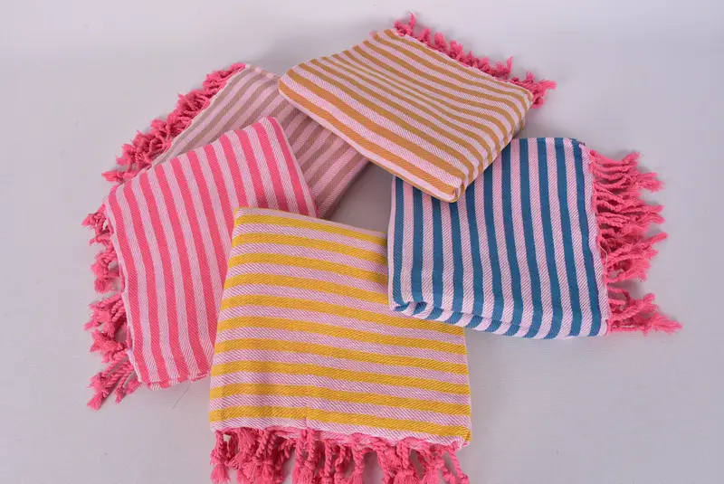 Gift For Best Friend, 70x40 Cotton Striped Towel, Hammam towel, Family Gift Basket, Bachelorette Party Gifts, Travel Towel, Custom Beach Towel - 6