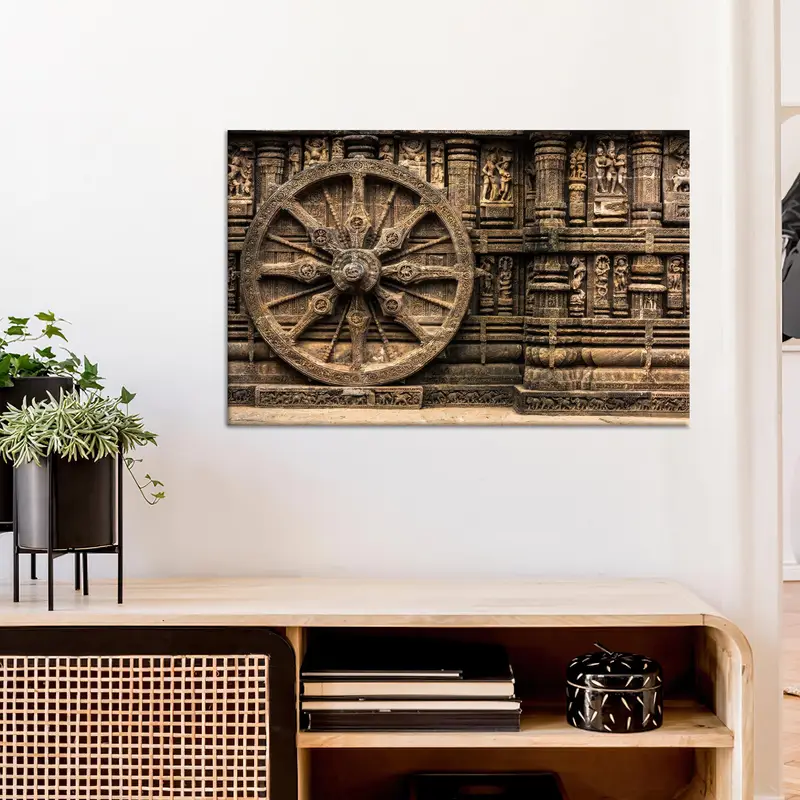 Von alten Chakras inspirierte bedruckte Leinwand: Eine Reise durch die Zeit