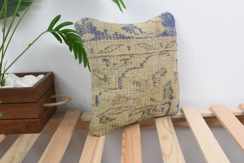 12x12 Beige Pillow Cover, Ethnic Throw Pillow Sham, Sofa Pillow Cover, Boho Pillow, Home Decor Pillow, Pillow, Boho Pillow Sham Cover - 4