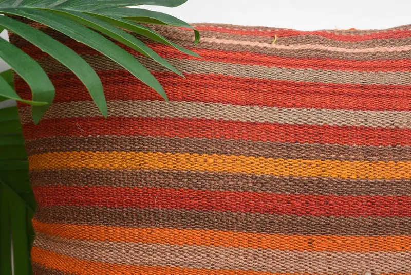 12x12 Red Pillow Cover, Traditional Cushion, Art Deco Cushion, Home Decor Pillow, Cushion Case, Boho Pillow, Ethnical Kilim Rug Pillow - 2