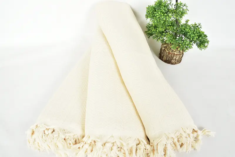 Bridal Shower Gift, Personalized Gift For Him, 92x76 Cotton Chevron Towel, Bachelorette Gifts, Boho Throw Blankets, Valentine Day Gift For Her - 4