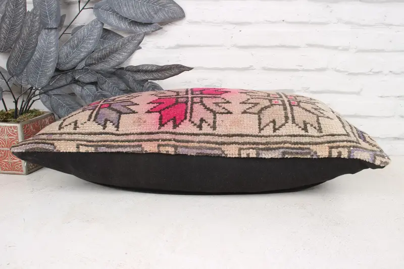 Personalized Gift Pillow Pillow Sham, Pillow Sham, Throw Kilim Pillow, Tapestry Cushion, 12x24 Purple Cushion Case, Kilim Cushion Sham, Boho Pillow - 5