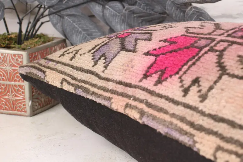 Personalized Gift Pillow Pillow Sham, Pillow Sham, Throw Kilim Pillow, Tapestry Cushion, 12x24 Purple Cushion Case, Kilim Cushion Sham, Boho Pillow - 7