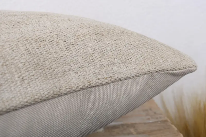 Accent Cushion, Boho Throw Pillow Case, Kilim Pillow, Kilim Cushion Sham, Pillow Case, Kilim Pillow Cover, 16x24 Beige Pillow Sham - 6