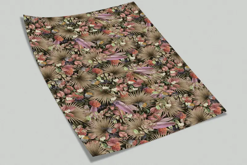 3D -Hintergrundpapier, Papierwandkunst, helles Handypapier, Blumenwandplakat, botanische Wandplakat, Pflanzen Wandkunst, Blütenwandwand, Blumenwand, Mural, - 8