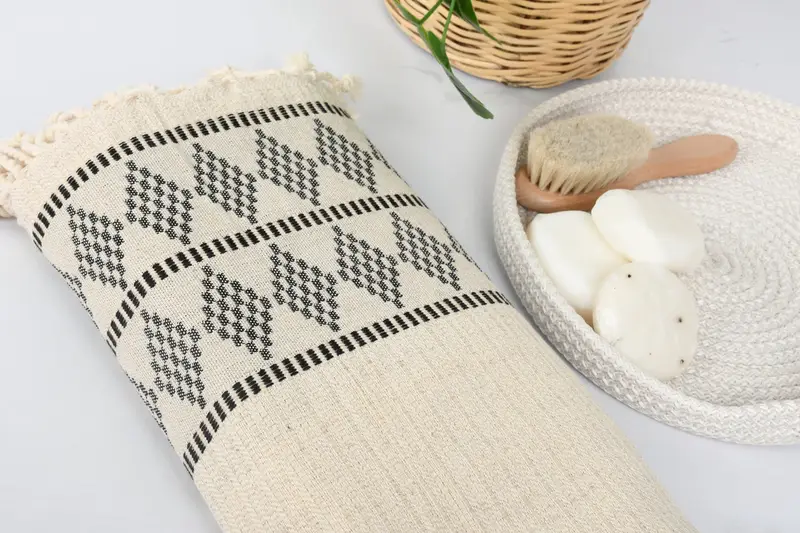 Personalized Gift, Christmas Hand Towel, 40x20 Linen Kilim Design Towel, Handmade Gift, Small Bath Towels, Turkish Towel Hand Towel, Boyfriend Gift - 6
