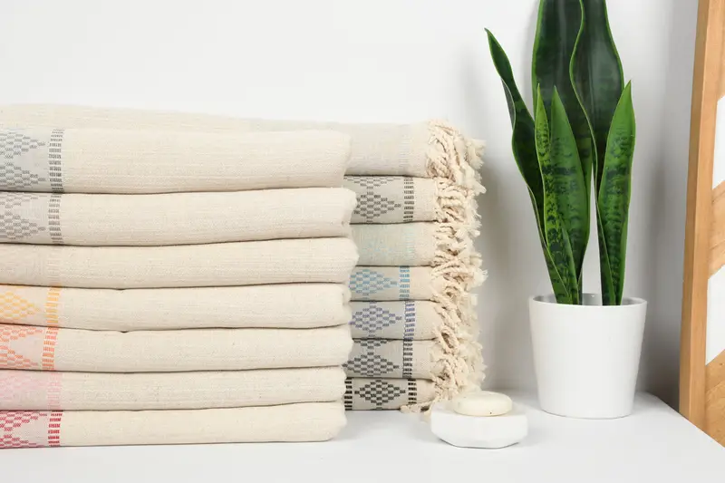 Personalized Gift, Christmas Hand Towel, 40x20 Linen Kilim Design Towel, Handmade Gift, Small Bath Towels, Turkish Towel Hand Towel, Boyfriend Gift - 2
