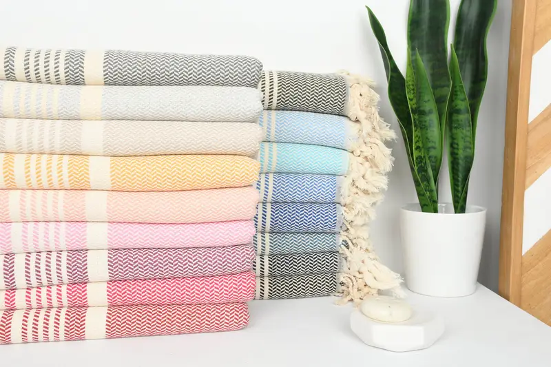 Custom Hand Towel, Kitchen Towel, Personalized Dish Towel, Best Wedding Gift, Wedding Gift Kitchen Towel, 40x18 Cotton Striped Towel, Birthday Gift - 2