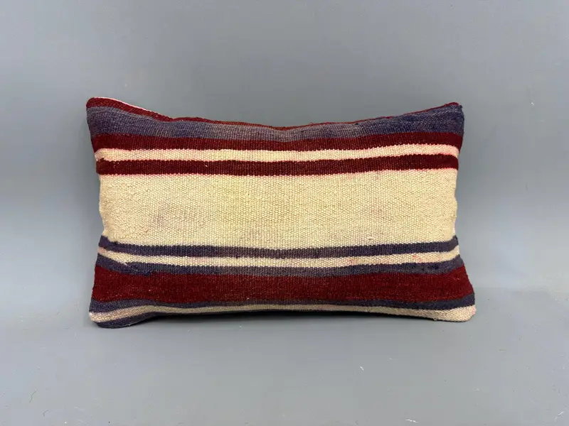 Vintage Kilim Throw Pillow, 12x20 Red Pillow Cover, Customized Pillow Sham, Pillow Case, Kilim Pillow Cover, Ethnical Kilim Rug Pillow - 4