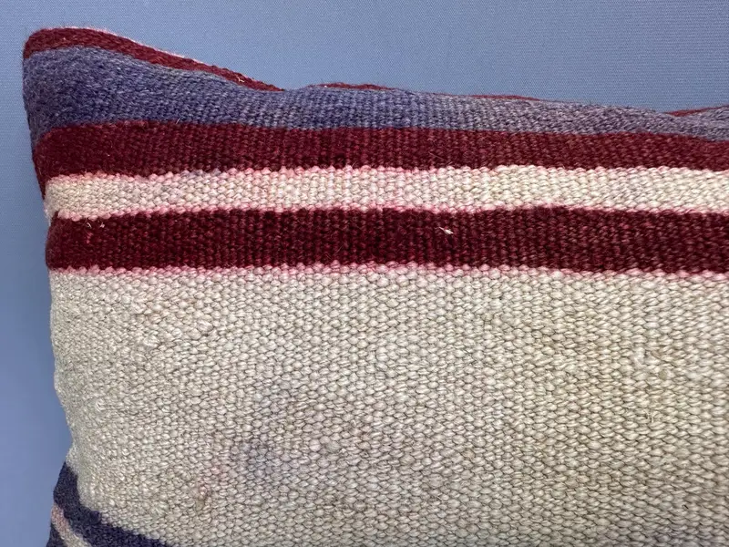 Vintage Kilim Throw Pillow, 12x20 Red Pillow Cover, Customized Pillow Sham, Pillow Case, Kilim Pillow Cover, Ethnical Kilim Rug Pillow - 5