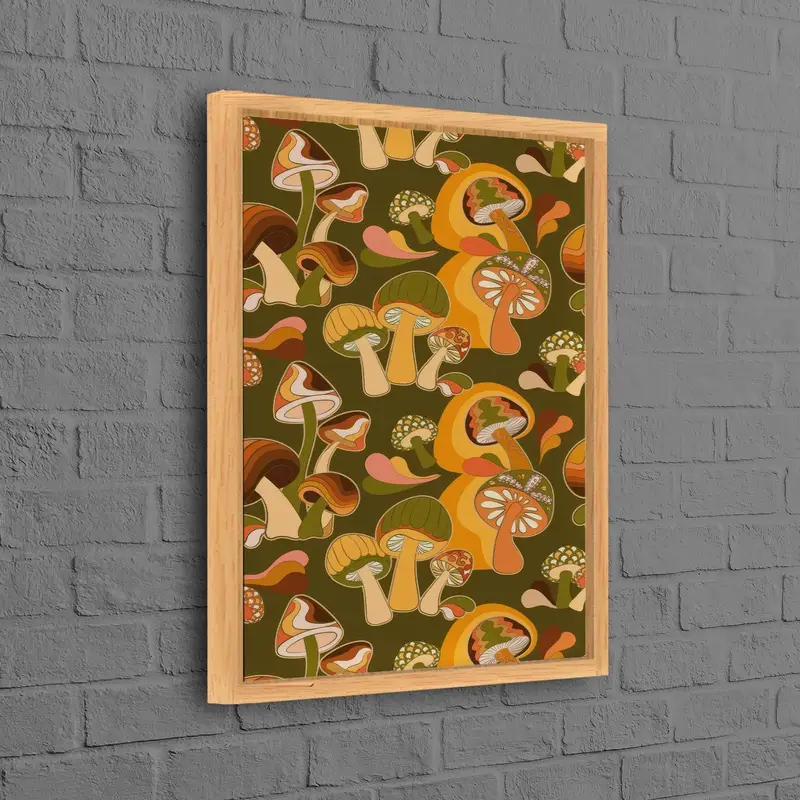 Trendige Leinwand mit Pilzmuster für Spielzimmer und Schlafzimmer