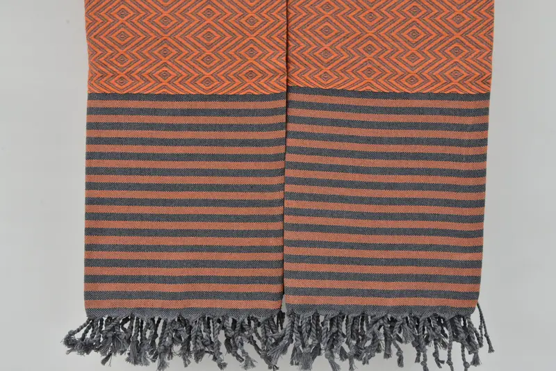 Scarf Towel, Spa Gift Towel, Handmade Gift, Handmade Turkish hammam towel, Soft towel, Gifts For Him, 70x40 Cotton Diamond Towel, Valentines Gift - 5
