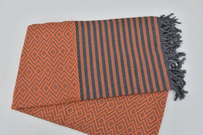 Scarf Towel, Spa Gift Towel, Handmade Gift, Handmade Turkish hammam towel, Soft towel, Gifts For Him, 70x40 Cotton Diamond Towel, Valentines Gift - 6