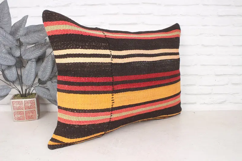20x28 Yellow Pillow Case, Kilim Cushion Sham, Pillow, Yoga Cushion Cover, Farmhouse Pillow Case, Home Decor Pillow, Interior Designer Pillow - 3