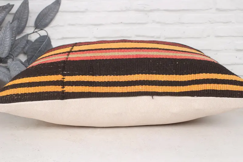 20x28 Yellow Pillow Case, Kilim Cushion Sham, Pillow, Yoga Cushion Cover, Farmhouse Pillow Case, Home Decor Pillow, Interior Designer Pillow - 5