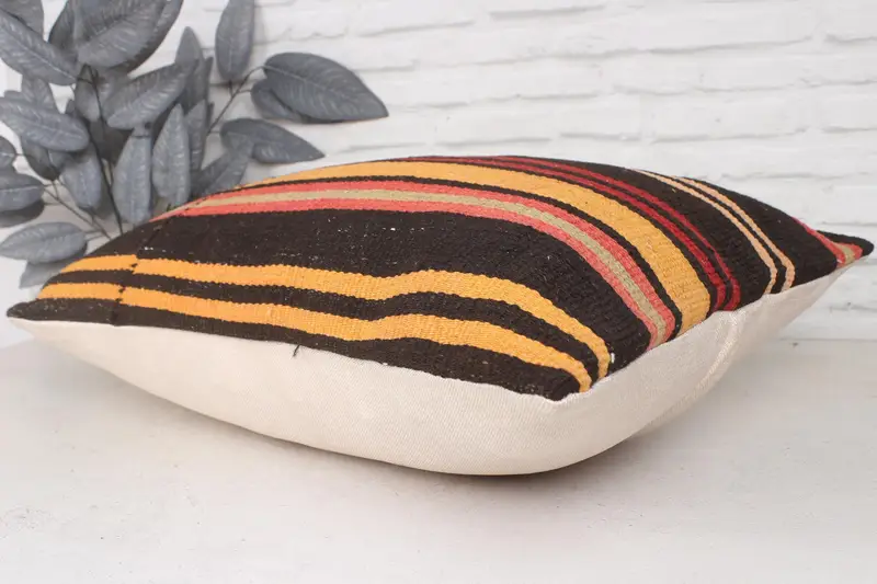 20x28 Yellow Pillow Case, Kilim Cushion Sham, Pillow, Yoga Cushion Cover, Farmhouse Pillow Case, Home Decor Pillow, Interior Designer Pillow - 6