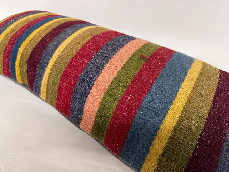 Turkish Kilim Pillow, Authentic Pillow, 16x36 Red Cushion Cover, Pillow Cover, Handmade Kilim Cushion, Wholesale Cushion Case, Kilim Pillow - 6