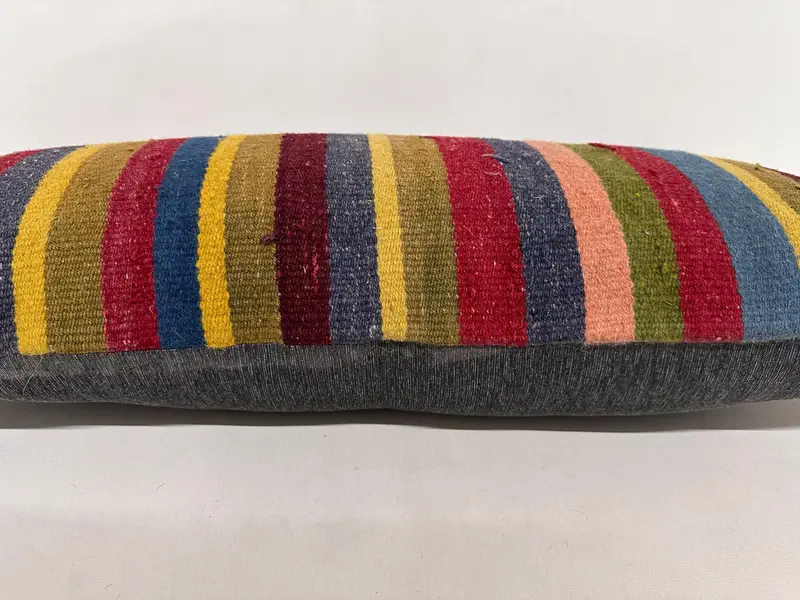 Turkish Kilim Pillow, Authentic Pillow, 16x36 Red Cushion Cover, Pillow Cover, Handmade Kilim Cushion, Wholesale Cushion Case, Kilim Pillow - 5